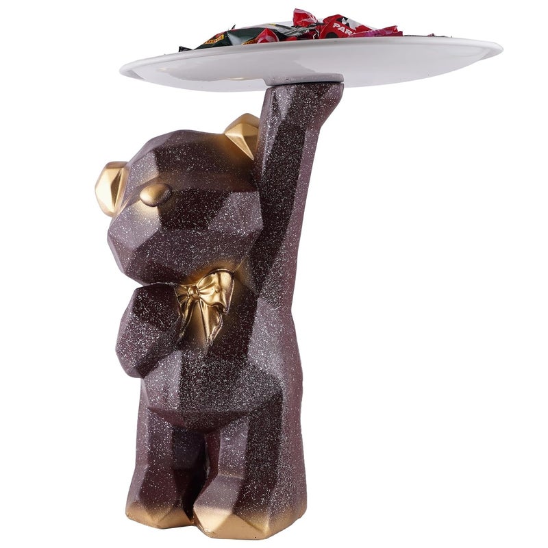 zart Bear Shaped Tea Cup Holder Stainless Steel Teapot and Saucer Set for Home or Office Use Silver - Image 5