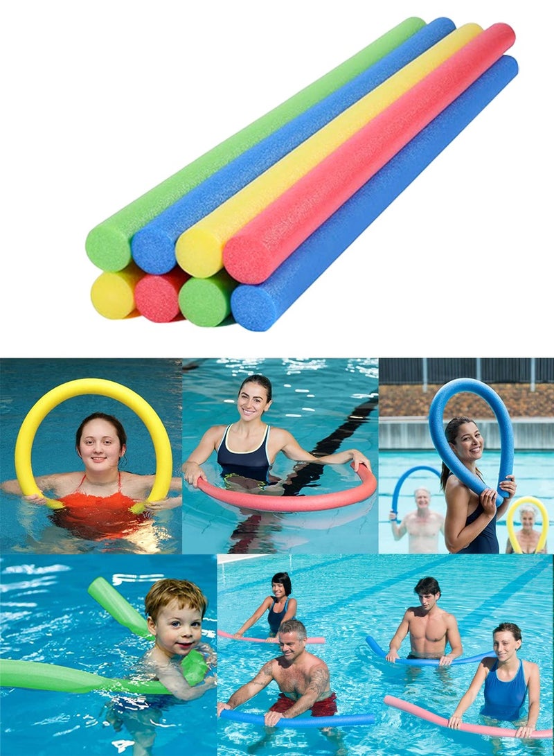 ISHWAZ 8 Pieces Of Floating Swim Noodles for Kids and Adults With Strong Floating and Supporting Power, Used For Swimming, For Water Sports and Games, For Swimming Training and Learning, For Water Relaxation - Image 1