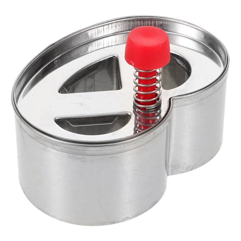 Stainless Steel Cookie Cutter Press Mold with 3 Hole Handle for Home Baking Desserts - Image 2
