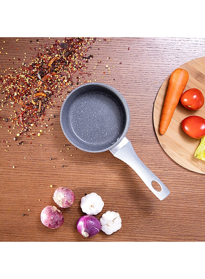 Royalford 18 CM Smart Granite Saucepan with Durable Marble Coating - High-Quality Forged Aluminium Construction, 5 Layer Durable Construction, Non-Stick Pan for Gas, Induction & Ceramic Hobs - 3.8MM Induction Bottom Grey 18x8.2cm - Image 2