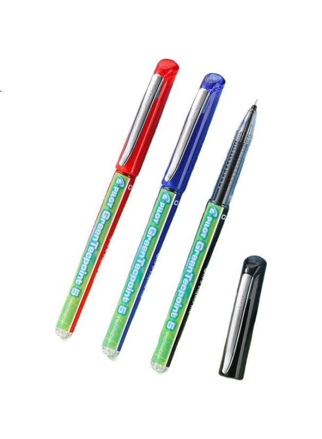 Pilot Bx-Gr5 Small Green Pen, Needle-Tip Aviation Gel Pen, Signing Pen, Student And Office Use, 0.5Mm, Black, Single Pen, Original Import - Image 1