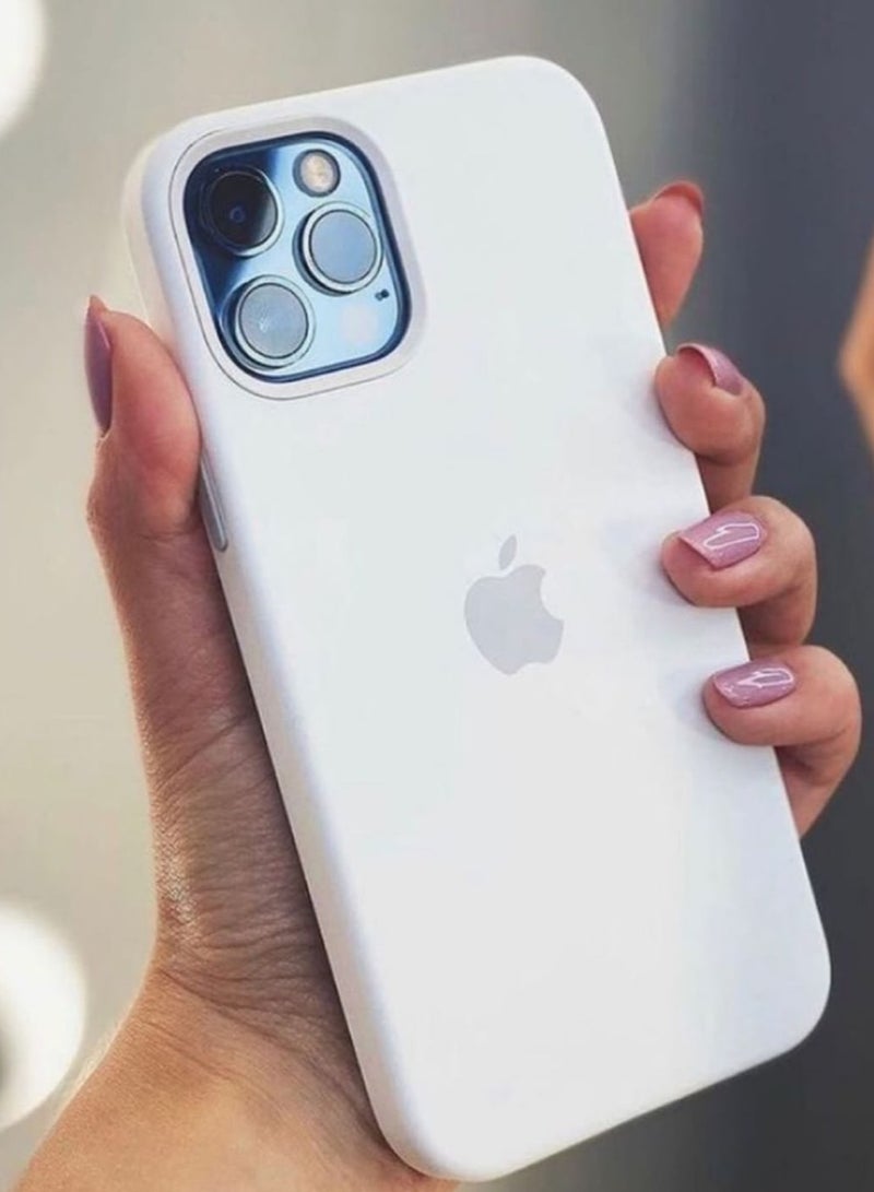 Silicone Case for iPhone 11 Pro Max – Soft-Touch Shockproof Slim Protective Cover with Soft Inner Lining, Camera Protection & Anti-Slip Grip -White - Image 1