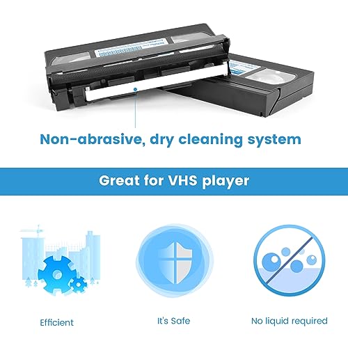 Reshow VCR Head Cleaner/VHS Head Cleaner - VHS Video Head Cleaner for VHS/VCR Players Dry Technology No Fluid Required - Image 3
