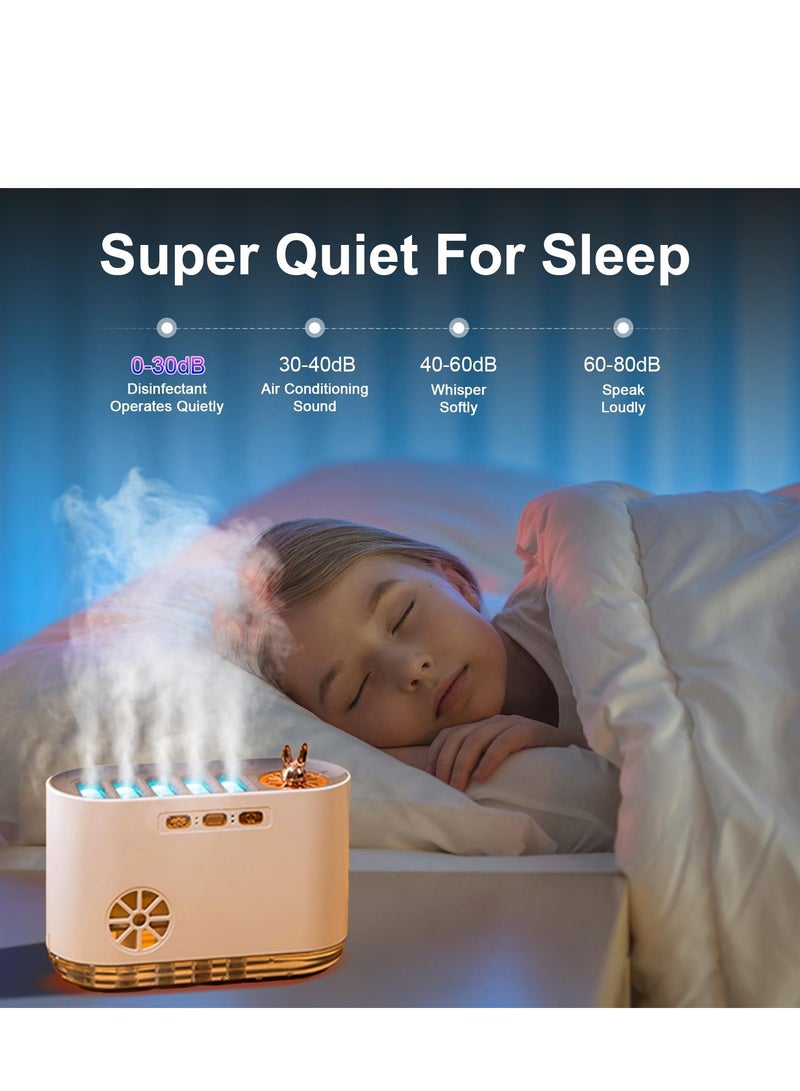 SYOSI Flame Essential Oil Diffusers, RGB Color Changing with Music Sync Aromatherapy Diffuser, 700ml Quiet Cool Mist Aroma Diffuser with 5 Hole Atomization - Image 3