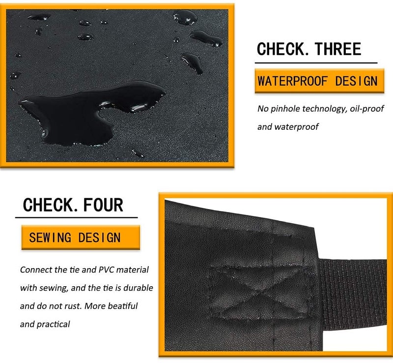 DEBIK® | 2 Pack PVC Waterproof & Dustproof Apron For Dishwashing, Coffee, Dog Grooming, Cleaning Fish, Project-Industrial Chemical Resistant Plastic| Front Pocket| Free Size| Unisex| Black - Image 5