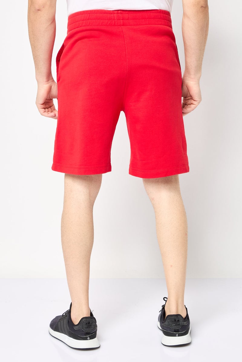 Replay Men Regular Fit Brand Logo Basic Shorts, Red - Image 4