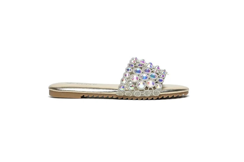 Cuple Girls embellished slide sandals
