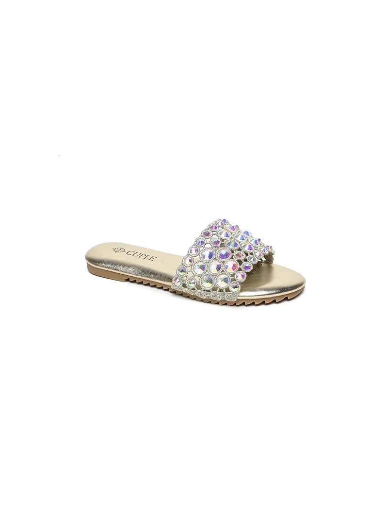 كيوبل Girls embellished slide sandals