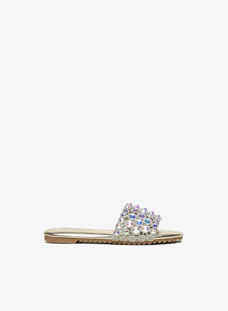 Cuple Girls embellished slide sandals