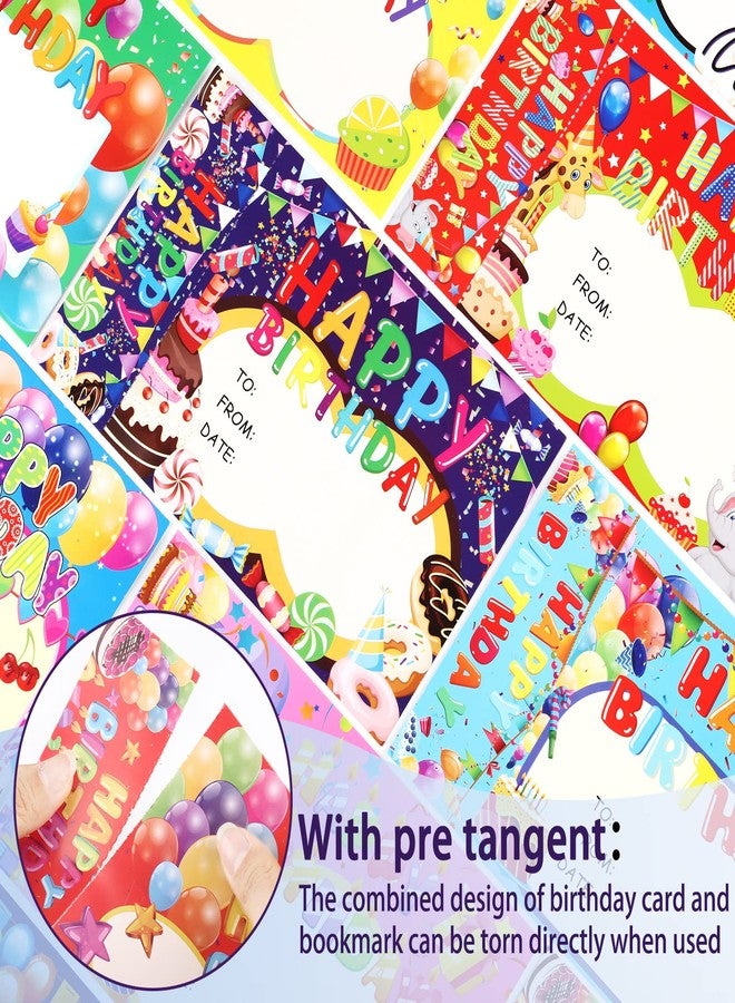 Honoson 108 Pcs Happy Birthday Certificates for Student Awards Happy Birthday Bookmark Rubber Wristband Stickers Back to School Classroom Supplies(Vivid) - Image 3