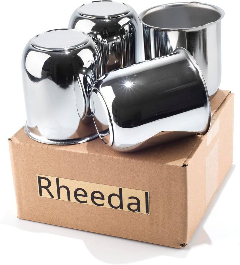 Rheedal Chrome Wheel Hub Caps - Set of 4, 2.64" Diameter - Image 2