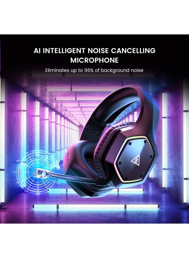EKSA Wireless Headset for PC PS4 PS5 Computer - 7.1 Surround Sound, AI Intelligent Noise Cancelling Microphone(ENC), Low Latency 2.4G USB Dongle, 36 Hour Battery, Game/Music Mode, RGB Light - Image 4