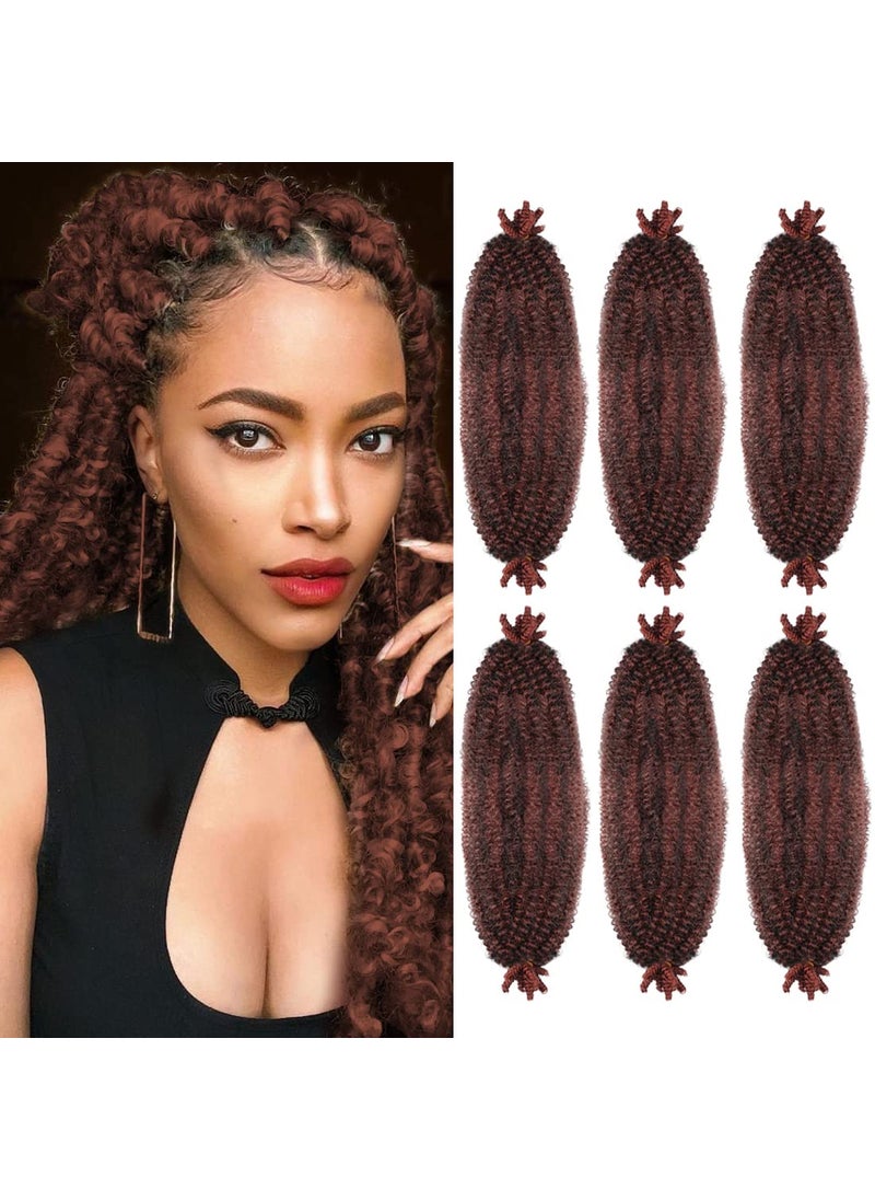 Youngther - Afro Twist Hair 24 Inch Long 6 Packs Springy Afro Twist Crochet Hair for Distressed Butterfly Locs Synthetic PreSeparated Marley Braiding Hair Extensions for Black Women T350 - Image 1