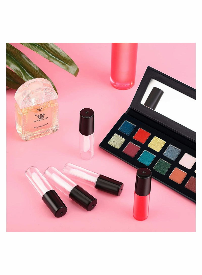 الأزرق جي دبليو Lip Gloss Tubes Containers 100PACK 1.2ML Clear Empty Refillable Balm Bottle Reusable Mini Lipstick for Samples Travel Split Charging DIY Makeup Black - Image 4