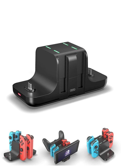 6-in-1 Multifunctional Charging Dock Stand for Nintendo Switch Joy-Con and Controller
