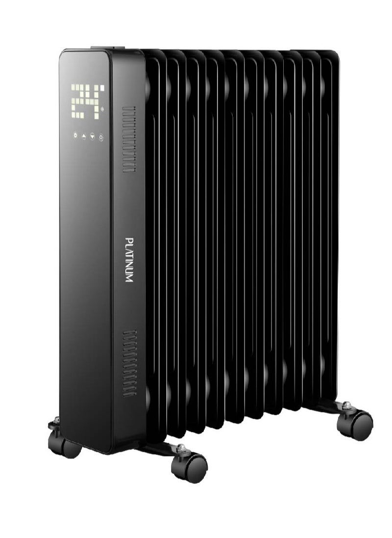 Platinum Platinum Oil Heater, 11 Fins, Big Digital LED Screen, Black  - Image 1