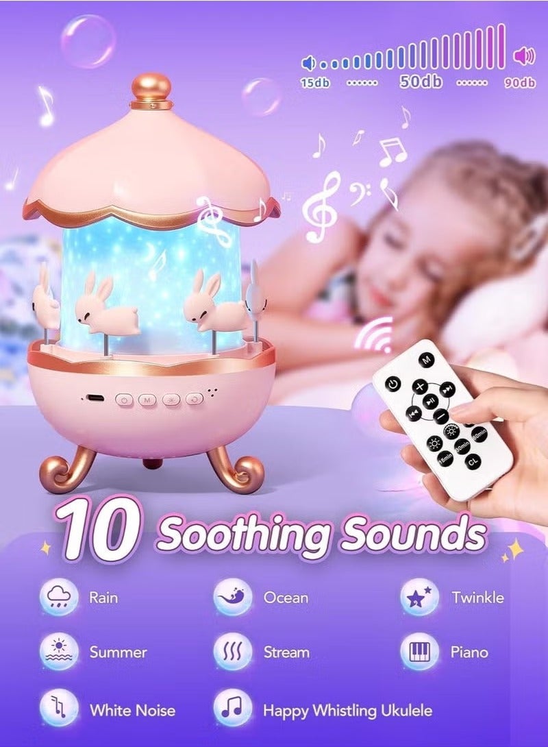 BlueFire 2025 Upgraded Kids Night Light Projector with 15 Projection Films & 10 Soothing Sounds | Star Projector Baby Night Lamp with Remote Control, Timer, and Adjustable Brightness | Nursery Night Light & Sleep Aid for Babies, Toddlers, and Children | Calming Baby Girl Bedroom Decor, Christening & Baby Shower Gift Idea - Image 2
