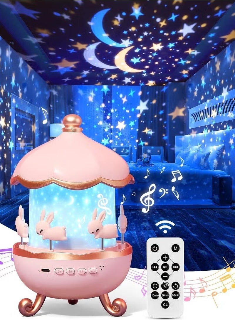 BlueFire 2025 Upgraded Kids Night Light Projector with 15 Projection Films & 10 Soothing Sounds | Star Projector Baby Night Lamp with Remote Control, Timer, and Adjustable Brightness | Nursery Night Light & Sleep Aid for Babies, Toddlers, and Children | Calming Baby Girl Bedroom Decor, Christening & Baby Shower Gift Idea - Image 1