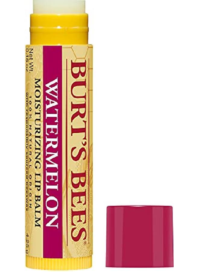 Burt's Bees 100% Natural Origin Moisturizing Lip Balm Watermelon 1 Tube - Image 4