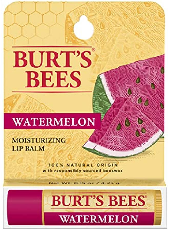 Burt's Bees 100% Natural Origin Moisturizing Lip Balm Watermelon 1 Tube - Image 2