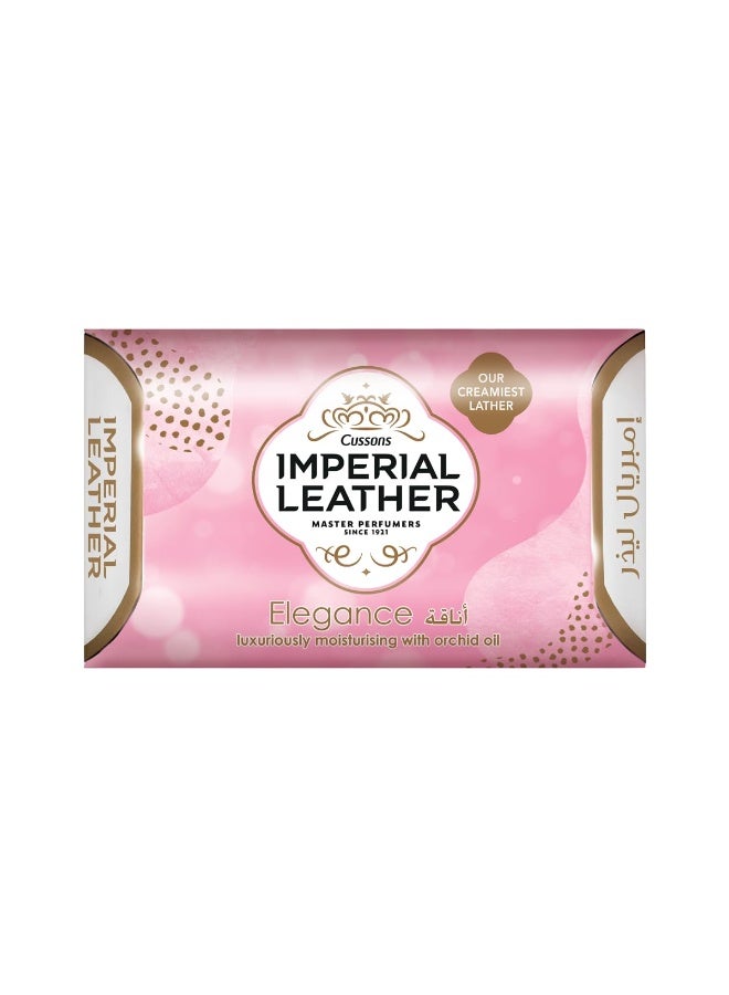 إمبيريال ليزر صابون "إمبريال ليذر" (Imperial Leather) بوزن 175 غرام - إصدار "إليغانس" (Elegance)؛ يتميز برغوة غنية وكثيفة وعطر يدوم طويلاً. - Image 1