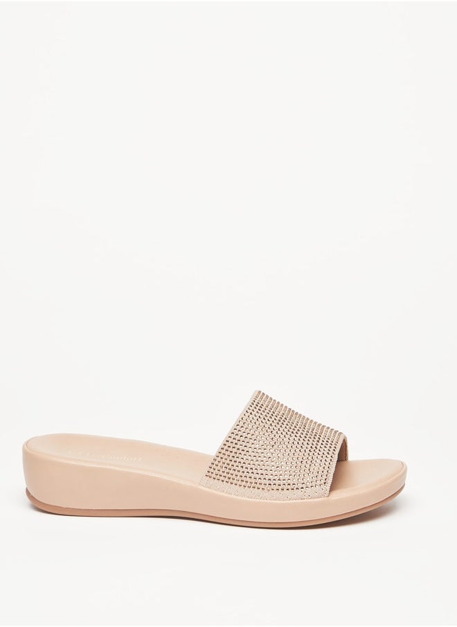 Le Confort - Women's Embellished Slip-On Sandals - Image 1