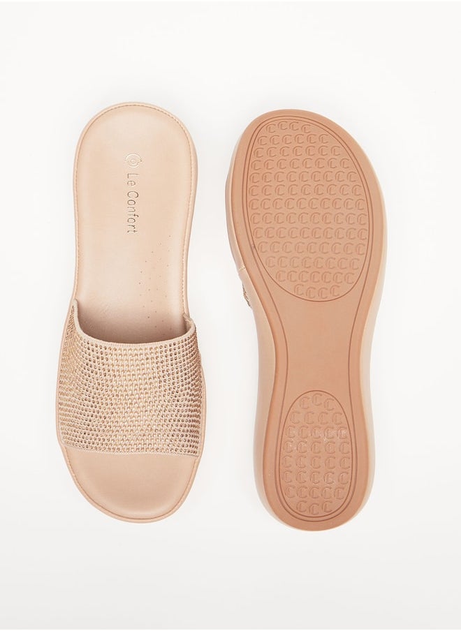 Le Confort - Women's Embellished Slip-On Sandals - Image 1