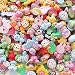 SUKPSY 50 Pcs Resin Flatback Slime Charms Mixed Flower Bow Fruit Animal Embellishments Making Supplies for Hair Clip Headband Scrapbooking Easter DIY Craft - Image 2