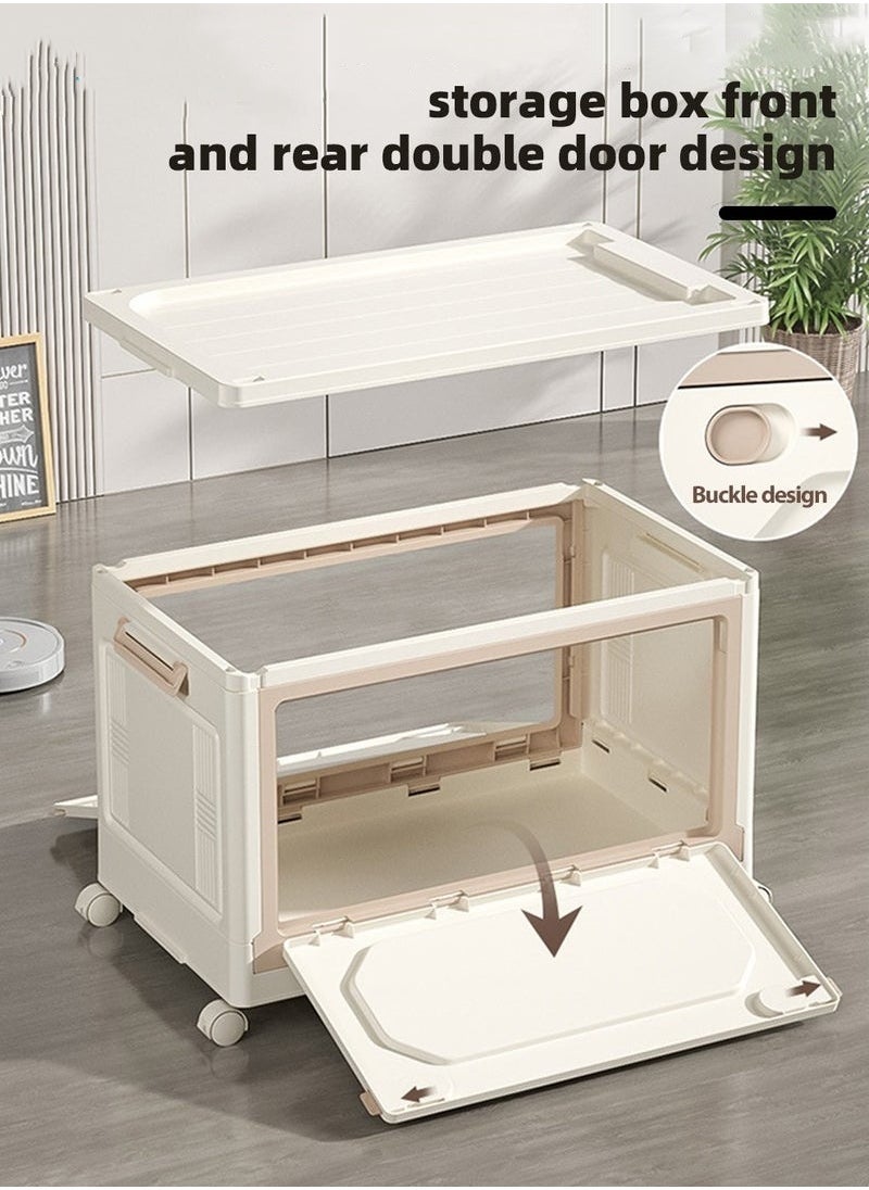 MIXDE Baby Toy Storage Box With Wheels and Removable Lid and Handle, Children's Toys and Cloth Storage Bin, Organizer, Basket, Trunk for Kids Boys and Girls, Toddlers and Baby Nursery Room, Enough Capacity.  - Image 4