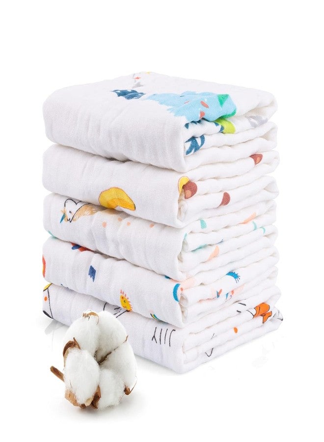 ZAPLES Muslin Cotton Burping Towels, Burp Cloth for Newborn Baby Extra Soft Large Hankies Reusable Napkins for Infants Toddlers (4) - Image 1