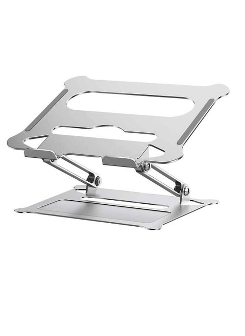 Portable Adjustable Foldable Desktop Laptop Stand Compatible with 10-17 Inch Computers, Laptops, Notebooks, Tablets Silver