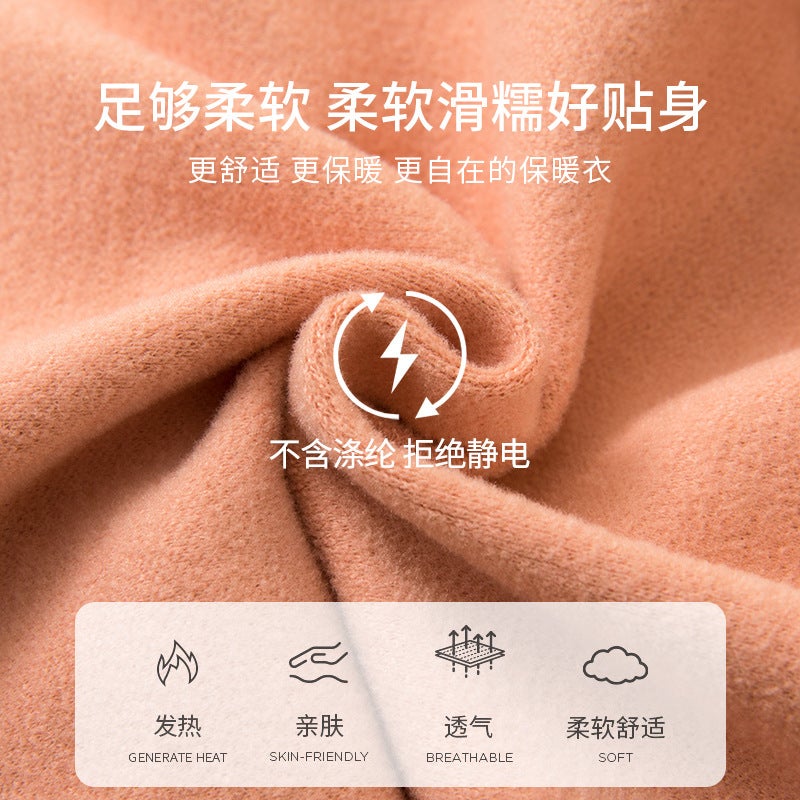 High Waist Seamless Slim Inner Wear Warm Leggings Solid Color Double-Sided Brushed Fleece-Lined Thickened Women'S Winter - Image 5