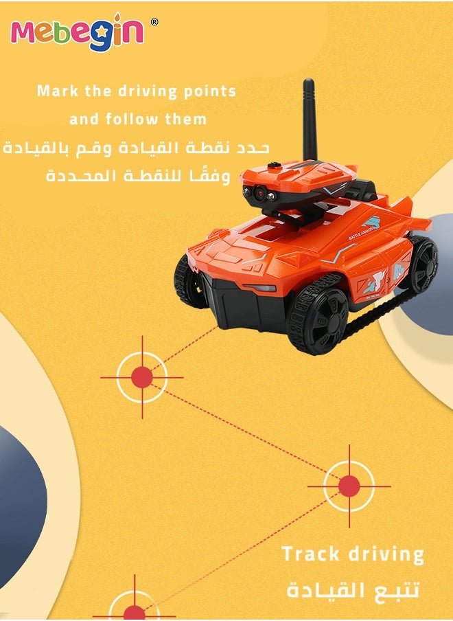 Remote Control Car Toy with 720p HD Adjustable Camera and Light, 2.4Ghz Radio Control Drift Race Car, RC Stunt Car with Multiple Speed Thresholds, Suitable for Various Roads, Ideal Gift for Kids, 9.5*13*11cm