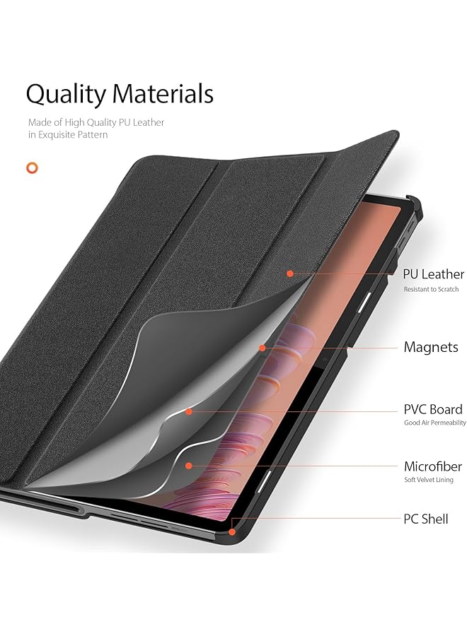 erorex Case Compatible With Lenovo Tab Plus 11.5-Inch 2024 Tb351Fu Anti Drop And Scratch Esistant Tri-Folding Protective Shell With Auto Sleep Wake For Lenovo Tab Plus 11.5 Inch Black  - Image 3