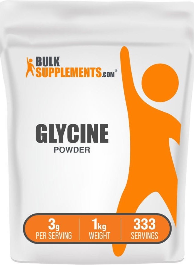 BULKSUPPLEMENTS.COM .com Glycine Powder - Glycine Supplements, Amino Acid Supplement - Unflavored & Gluten Free, 3g per Serving, 1kg (2.2 lbs) (Pack of 1) - Image 1