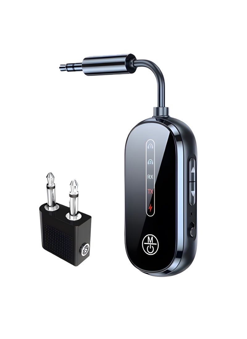 Zyler Bluetooth 5.4 (Latest Version) Compact Wireless Transmitter/Receiver 2in1, Wireless 3.5mm Aux, Dual Devices Simultaneously, Including In-flight adapter. Use on Airplanes,TV, Car, Home Stereo.  - Image 1