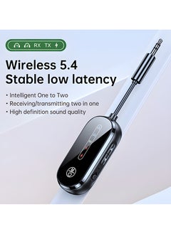 Zyler Bluetooth 5.4 (Latest Version) Compact Wireless Transmitter/Receiver 2in1, Wireless 3.5mm Aux, Dual Devices Simultaneously, Including In-flight adapter. Use on Airplanes,TV, Car, Home Stereo.  - Image 2
