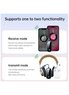 جهاز إرسال/استقبال لاسلكي مدمج 2 في 1 من Zyler Bluetooth 5.4 (أحدث إصدار)، مع مدخل Aux لاسلكي مقاس 3.5 مم، وإمكانية توصيل جهازين في وقت واحد، بما في ذلك محول أثناء الطيران. للاستخدام في الطائرات والتلفزيون والسيارة وأجهزة الاستريو المنزلية. - pzsku/Z5502B76066214D3DDFB9Z/45/_/1740738688/609605f6-f414-431e-8951-01ae343f3bd3