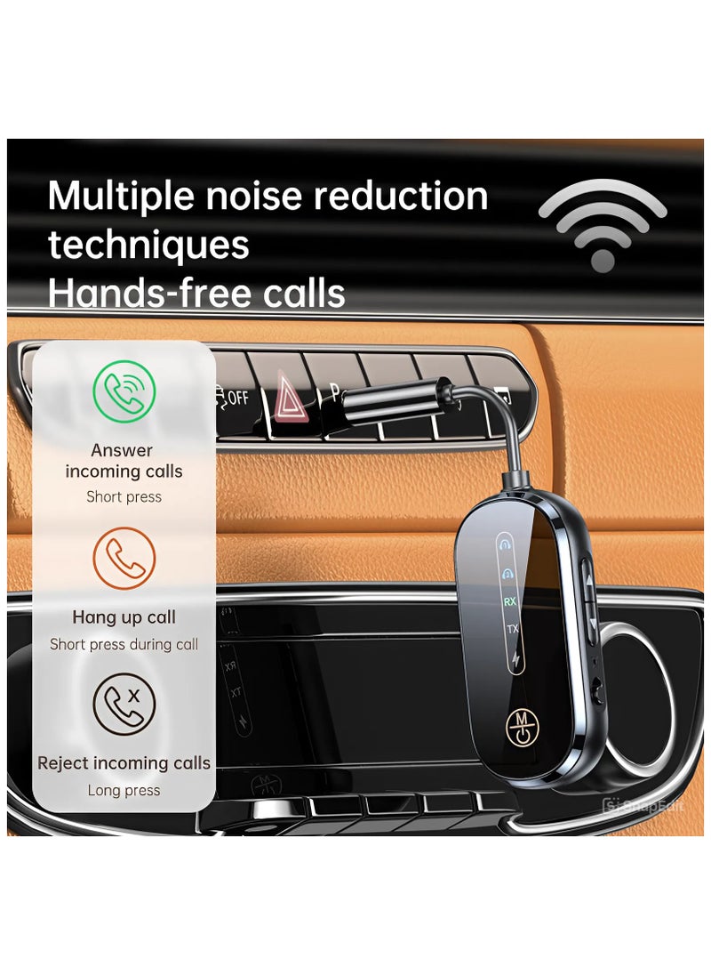 زيلر - جهاز إرسال/استقبال لاسلكي مدمج 2 في 1 من Zyler Bluetooth 5.4 (أحدث إصدار)، مع مدخل Aux لاسلكي مقاس 3.5 مم، وإمكانية توصيل جهازين في وقت واحد، بما في ذلك محول أثناء الطيران. للاستخدام في الطائرات والتلفزيون والسيارة وأجهزة الاستريو المنزلية. - Image 1