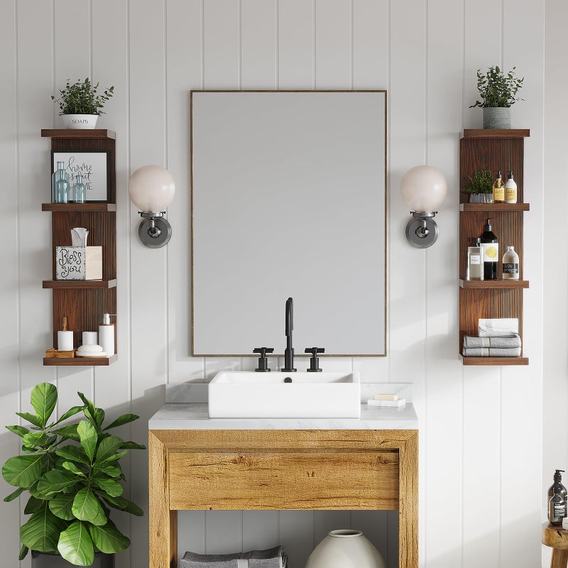 LitaEther Lack Wall Shelf,Display Floating Shelf (Solid Wood, 4 Tier) - Image 4