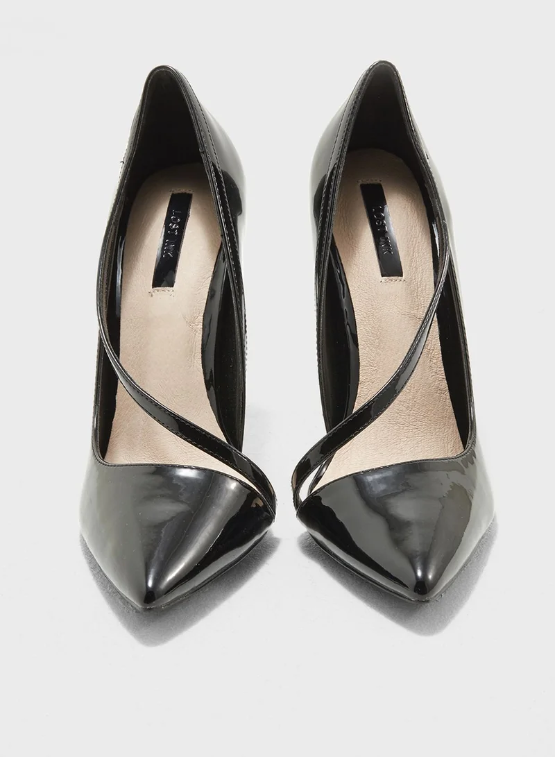 LOST INK D'Orsay Curve Strap Court