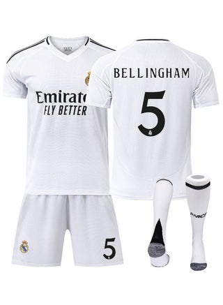 Children's Soccer Jersey, 23/24 New Season 3-Piece Jersey Set, Real Real Madrid home white Bellingham #5 jersey, Shorts And Socks Set, Children's And Youth Sizes, Soccer Jersey Gift Set - pzsku/Z5502E1C21143421740DEZ/45/_/1726367750/008700c2-5463-41c7-a5d0-c95655f2b755