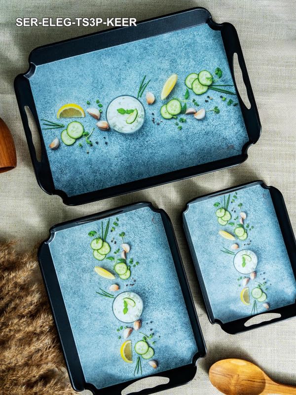Servewell Melamine 3pcs Tray Set SER-ELEG-TS3P-KEER - Image 5