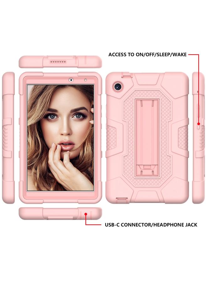 زبون جراب لهاتف Huawei MatePad T8 بلون متباين Robot B3 جراب هجين من السيليكون للكمبيوتر اللوحي مع حامل - Image 3