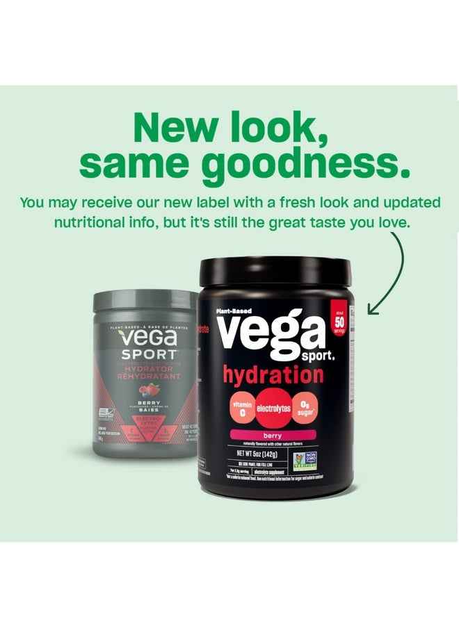 Vega - Vega Sport Hydration Electrolyte Powder Berry (50 Servings) Post Workout Recovery Drink For Women And Men Vitamin C Vegan Keto Sugar Free Dairy Free Gluten Free Non Gmo 5Oz - Image 1