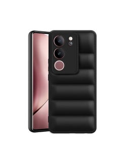 Plus Plus Puffer Case Camera Protection Soft Back Cover for Vivo V29 | V29 Pro 5G - Black  - Image 1