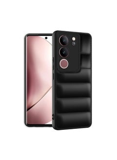 Plus Plus Puffer Case Camera Protection Soft Back Cover for Vivo V29 | V29 Pro 5G - Black  - Image 2