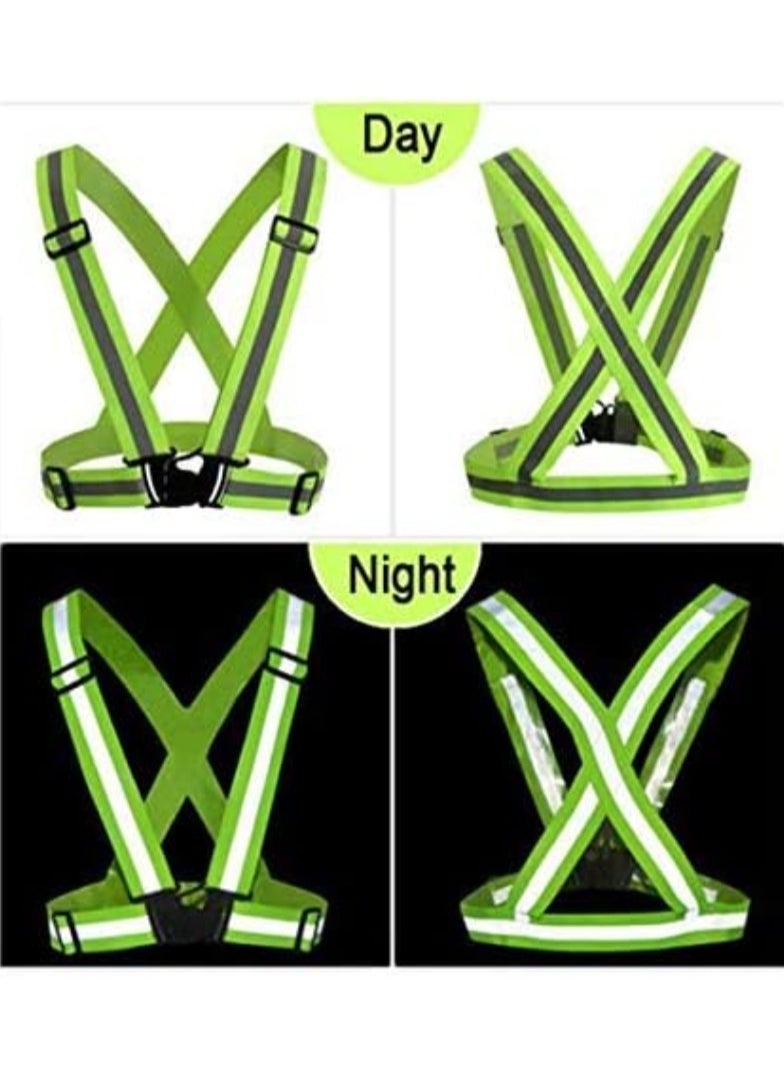 Cool Baby Style Reflective Vest Running Gear Adjustable Safety Vest Outdoor Reflective Belt High Visibility for Night Running Jogging Walking Cycling Motorcycle  - Image 4
