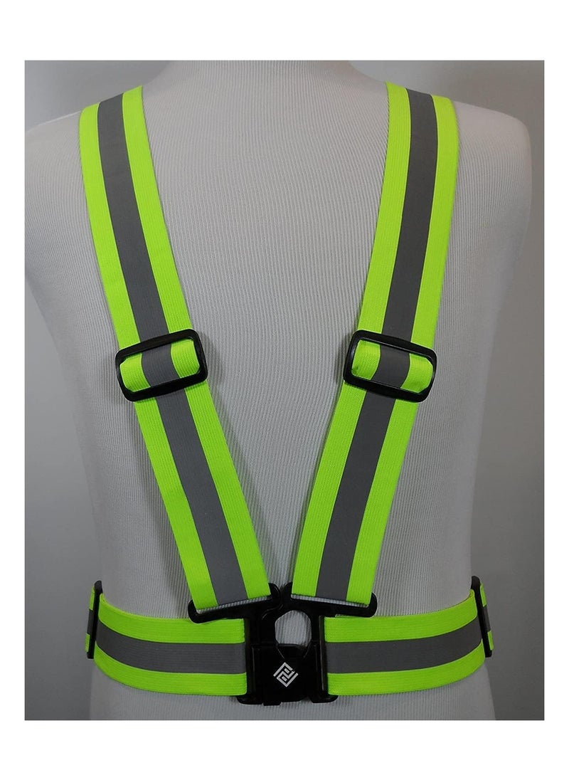 Cool Baby Style Reflective Vest Running Gear Adjustable Safety Vest Outdoor Reflective Belt High Visibility for Night Running Jogging Walking Cycling Motorcycle  - Image 2