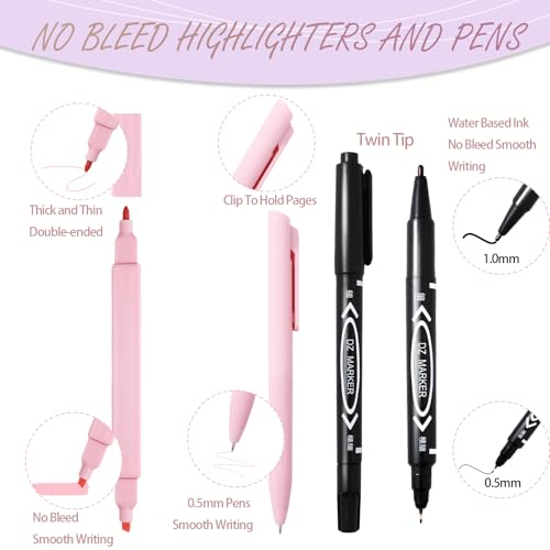 XKDOUS 42 Pcs Bible Study Supplies Journaling Kit for Women, Bible Study Kit Includes Highlighters, Pens, Tabs, Sticky Notes & More for Journaling. Great for Note-Taking, Enhancing Scripture Study - Image 4